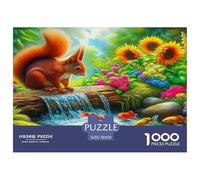 esquilo Rompecabezas Imposible,desafío for Adults Juego EduGatoivo 1000 Piezas Obra De Arte De Juego De para Adultos Y Niños 70x50cm/1000pcs