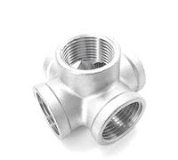 Esquina 3 del conector de la instalación de tuberías de los SS 304 4 5 maneras BSPT hembra 1/4-2 pulgada(5 Ways,Bspt Female-1/4")