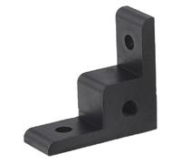Esquina de aluminio 2020, 2 piezas 1515, perfil con orificio 10 mm, compatible conector M6 5.1 en ángulo recto(Noir)