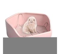 Esquina de Inodoro de Conejo, Esquina de Inodoro de Animales pequeños para Jaula, Bandeja de para Mascotas pequeñas, Alambre extraíble, Entrenador de Orinal para Conejo, Chinchilla