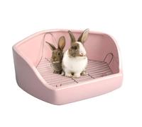 Esquina de inodoro de conejo, inodoro esquinero para jaula de animales pequeños, bandeja de para mascotas pequeñas, alambre extraíble, entrenador de orinal para conejo, chinchilla