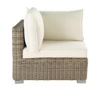 Esquina de sofá de jardín de resina trenzada