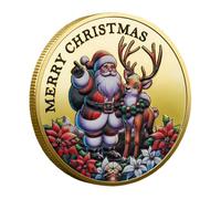Esquina Genérica - Esquina Perdida De Shack Santa, Esquina De Recuerdo De Navidad | Cool COLORAGE HODINES COINA con Diseño Festivo de Papá Noel, Esquina de Papá Noel de Doble Cara para Mesa De