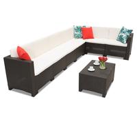 Esquina rattan con mesa Colorado Corner Max 7 marron Bica