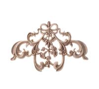Esquinas caladas con motivos florales, figuras de madera, apliques decorativos para muebles, marcos, paredes, puertas, artículos para la mejora del hogar, 26 cm x 17 cm