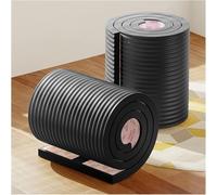 Esquinas de goma Protector de esquina de pared para aparcamientos Esponjas Esquinas de mesa Columna Marco de ventana 1 cm de espesor(Schwarz,10m)