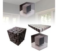 Esquinas imposibles - Arte de pared que remodela la realidad, calcomanía de pared de esquina de ilusión de arte 3D, calcomanías de pared únicas para ilusión espacial y cambio de percepción, decoración