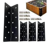 Esquineros para Camas de Cultivo Elevadas,Soporte a 90° para de Jardinería con Tornillo - Sujetadores De Esquina Para Camas Elevadas - Para Jardín Patio Trasero Exterior Interior Muebles