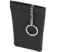 Esquire Estuche para llaves de cuero con logotipo de 8 cm negro