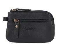 Esquire Estuche para llaves de Perú de cuero de 11 cm negro