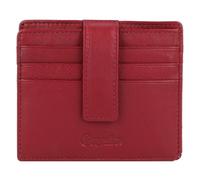 Esquire Estuche para tarjetas de crédito de napa Oslo de cuero RFID de 9,5 cm rojo