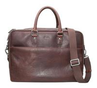 Esquire maletín bolsa de ordenador portátil con compartimento para portátil Buffalo 85 Business Bag Brown marrón oscuro