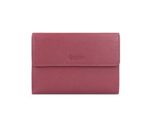 Esquire Primavera Cartera Piel natural 14 cm rojo