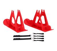 Esquís de Equilibrio para niños, Accesorio de Trineo para Snowboard Infantil, Tabla de esquí de plástico con Correas para convertir en Bicicleta, Juguete de Invierno al Aire Libre (Roja)