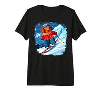 Esquís de Perro salchi Camiseta Premium