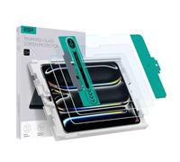 ESR 2 Unidades Protector Pantalla Compatible iPad Pro 11 Pulgadas 2024, Cristal Templado con Bandeja Instalación Fácil, Resistente Arañazos, Transparencia HD