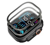 ESR Armorite Protector de Pantalla para Apple Watch Ultra 3/2/1 (2025/2024/2023/2022, 49 mm), Protección Militar, Película de Cristal Templado, Marco Aleación Aluminio, Antiarañazos, Negro
