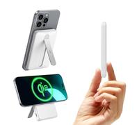 ESR Batería Externa MagSafe Certificada Qi2,Cargador Portátil Carga Rápida de 5000 mAh y 15 W con Soporte,Batería Ultracompacta 1,5 cm,Cargador MagSafe con USB-C para iPhone 17/16/15/14/13/12, Blanco