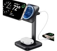 ESR Cargador Inalámbrico 2 en 1 para Apple, Base Cargador para iPhone y Apple Watch MagSafe, Estación de Carga Magsafe iPhone 17/16/15/14/13/12, Apple Watch y AirPods 4, Negro