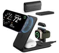ESR Cargador Inalámbrico 3 en 1, Base Cargador para iPhone y Apple Watch, Estación de Carga MagSafe, para iPhone 17/16/15/14/13/AirPods 4/Pro, Negro