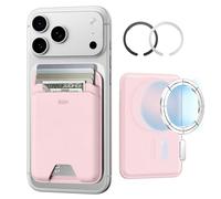 ESR Cartera con MagSafe, Tarjetero para 5 Tarjetas con Bloqueo RFID, Billetera iPhone con Fuerza Magnética de 3200g, para iPhone 17/16/15/14/13/12 y Dispositivos Samsung Seleccionados, Rosa