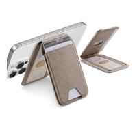 ESR Cartera MagSafe(HaloLock), Bloqueo RFID, Compatible Magsafe Wallet, Soporte Ajustable, 5 Tarjetas, Cuero Vegano, para iPhone Series 16/15/14/13/12, NO para 13/12 Mini, Taupe