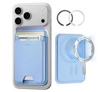 ESR Cartera para MagSafe, Tarjetero para 5 Tarjetas, Bloqueo RFID | Wallet con Fuerza Magnética de 3200g, para Serie iPhone 18 Pro/Pro Max,17/16-12 y Algunos Dispositivos Samsung, Azul glacial