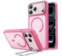 ESR Classic Hybrid Funda para iPhone 17 Pro con Soporte Flex, Rosa mate | Antiamarilleo duradero, Soporte cámara, Compatible con MagSafe, Protección militar 3X, Funda Magnética, Resistente a rayones