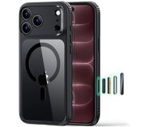 ESR Classic Hybrid Funda para iPhone 18 Pro Max/17 Pro MAX | Antiamarilleo duradero, Ultrafino, Compatible con MagSafe, Protección militar 3X, Funda Magnética, Negro Transparente