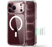 ESR Classic Hybrid Funda para iPhone 18 Pro Max/17 Pro MAX, Transparente | Antiamarilleo duradero, Ultrafino, Compatible con MagSafe, Protección militar 3X, Funda Magnética, Resistente a rayones