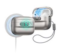 ESR Funda AirPods Pro 3 (2025), Compatible AirPods Pro 3 (Cable USB-C), Compatible con MagSafe, Cierre Magnético, Protección Total contra Caídas con Cordón, Metálico