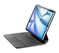ESR Funda con Teclado para iPad Air/Pro 11, Soporte Magnético Rápido | para iPad Air 5/4a Gen, Bloqueo Magnético, Trackpad Multi-Touch Preciso, Teclas Retroiluminadas, DEU QWERTZ, Negro
