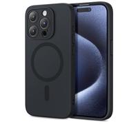 ESR Funda de Silicona para iPhone 15 Pro, Negro | Protección militar contra caídas, ultrafina, Forro de microfibra suave
