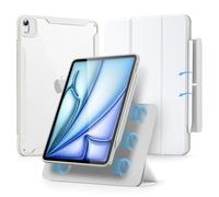 ESR Funda Híbrida para iPad Air 11" M4/M3/M2 2026/2025/2024, iPad Air 8a/7a/6a/5a/4a Gen 10.9", Cubierta Magnética Desmontable, Soporte Vertical Horizontal, Compatible Pencil Pro/Pencil USB-C,Blanco