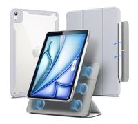 ESR Funda Híbrida para iPad Air 11" M4/M3/M2 2026/2025/2024, iPad Air 8a/7a/6a/5a/4a Gen 10.9", Cubierta Magnética Desmontable, Soporte Vertical y Horizontal, Compatible Pencil Pro/Pencil USB-C,Gris