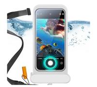ESR Funda Impermeable Móvil para iPhone 15 Pro Max/14 Pro MAX, Sensibilidad Táctil Subacuática, Funda Agua Flotante Impermeable IPX8 para Teléfono, Bolsa Seca para Snorkel con Cordón, Blanco