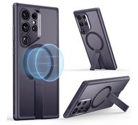 ESR Funda para Samsung Galaxy S24 Ultra con Soporte, Compatible con MagSafe, Funda Magnética para Galaxy S24 Ultra, 3 Modos de Soporte, Protección Grado Militar, Funda a Prueba Golpes,Morado