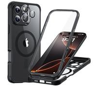 ESR Funda MagSafe para iPhone 16 Pro MAX, Negro Transparente | con protector de lente, Protección militar contra caídas, Resistente a rayones, Funda magnética para móvil