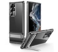 ESR Funda Metal Kickstand Compatible con Samsung Galaxy S22 Ultra 5G (6,8 Pulgadas) (2022), Soporte Bidireccional Patentado, Parte Trasera Transparente Resistente a Arañazos, Transparente