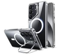 ESR Funda para 2026 Plus, Compatible MagSafe, Control de Cámara, Funda con Soporte Oculto Integrado, Protectora Grado Militar, Resistente a Arañazos, Serie Classic, Transparente