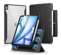 ESR Funda para iPad Air 11" M4/M3/M2, iPad Air 5a/4a Gen, Negro | Tapa Magnética Extraíble con Portalápices, Soporte Vertical, Totalmente Compatible con Pencil Pro/USB-C, Serie Rebound 360