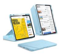 ESR Funda para iPad Air 13" (2026/2025/2024),Soporte Vertical, Múltiples Ángulos de Soporte, Funda Ultraestable para iPad Air 13 Pulgadascon Portalápices, Serie Flip Híbrida, Azul Claro