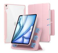 ESR - Funda para iPad Air de 11" M2, iPad Air 6ª/5ª/4ª generación (2024/2022/2020) 10,9" con Soporte para bolígrafos, Tapa magnética extraíble, Soporte Vertical, Rebote Serie 360, Rosa