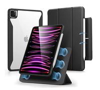 ESR Funda para iPad Pro 12.9 (2022/2021, 6/5 Generación), Funda Híbrida Compatible con iPad Pro 12,9, Cubierta Magnética extraíble, Soporte para Lápiz, Soporte Vertical, Rebote Serie 360, Negro