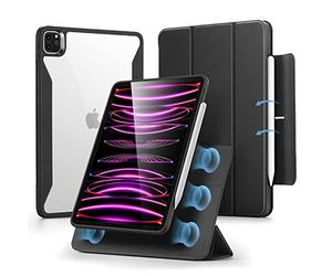 ESR Funda para iPad Pro 12.9 (2022/2021, 6/5 Generación), Funda Híbrida Compatible con iPad Pro 12,9, Cubierta Magnética extraíble, Soporte para Lápiz, Soporte Vertical, Rebote Serie 360, Negro