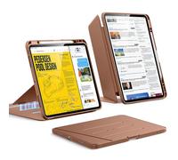ESR Funda para iPad Pro 13 Pulgadas M5/M4 (2025/2024), Soporte Vertical, Múltiples Ángulos de Soporte, Funda Ultraestable para iPad Pro 13" con Portalápices, Serie Flip Híbrida, Marrón