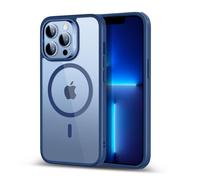 ESR Funda para iPhone 13 Pro MAX, Compatible MagSafe, Protección Grado Militar a Prueba Golpes, Funda Magnética para iPhone 13 Pro MAX, Funda Híbrida Classic (HaloLock), Azul Transparente