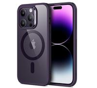 ESR Funda para iPhone 14 Pro MAX, Compatible MagSafe, Protección Grado Militar a Prueba Golpes, Funda Magnética para iPhone 14 Pro MAX, Funda Híbrida Classic (HaloLock), Morado Transparente