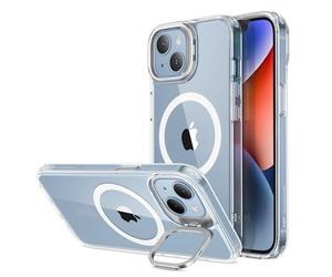 ESR Funda para iPhone 14 y iPhone 13, Compatible con MagSafe, Carcasa Magnética Classic Kickstand con HaloLock, Protección Grado Militar, Soporte Anillo Integrado, Resistente Arañazos,Transparente