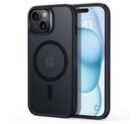 ESR Funda para iPhone 15, Compatible MagSafe, Protección Militar, Resiste Amarillamiento, Tapa Trasera Resistente Arañazos, Funda Magnética para iPhone 15, Serie Classic, Negro Esmerilado